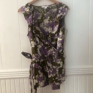 LOFT Floral Wrap Top